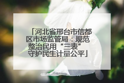 河北省邢台市信都区市场监管局：规范整治民用“三表” 守护民生计量公平