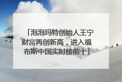 泡泡玛特创始人王宁财富再创新高，进入福布斯中国实时榜前十