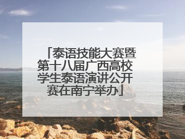 泰语技能大赛暨第十八届广西高校学生泰语演讲公开赛在南宁举办