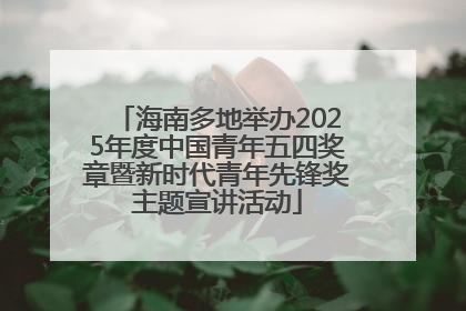 海南多地举办2025年度中国青年五四奖章暨新时代青年先锋奖主题宣讲活动