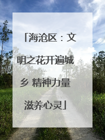 海沧区：文明之花开遍城乡 精神力量滋养心灵