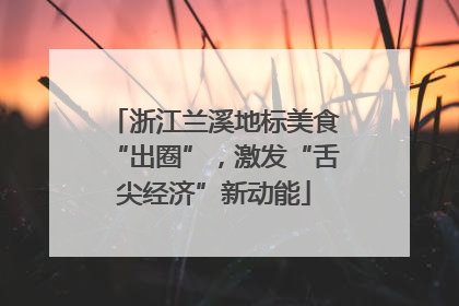 浙江兰溪地标美食“出圈”，激发“舌尖经济”新动能