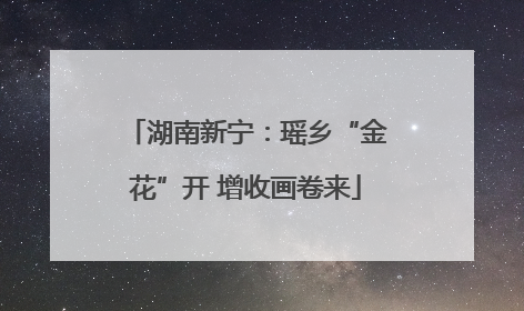 湖南新宁：瑶乡“金花”开 增收画卷来