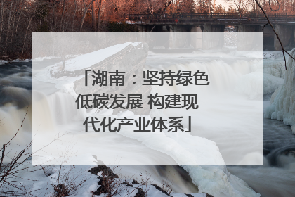 湖南：坚持绿色低碳发展 构建现代化产业体系