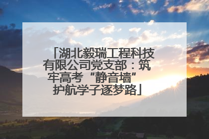 湖北毅瑞工程科技有限公司党支部：筑牢高考“静音墙” 护航学子逐梦路