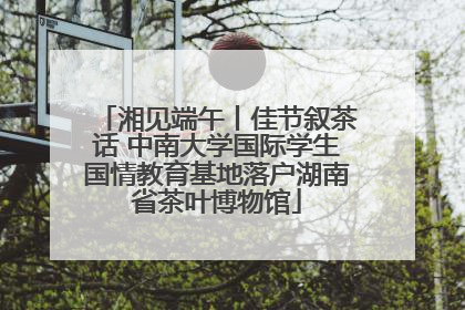 湘见端午丨佳节叙茶话 中南大学国际学生国情教育基地落户湖南省茶叶博物馆