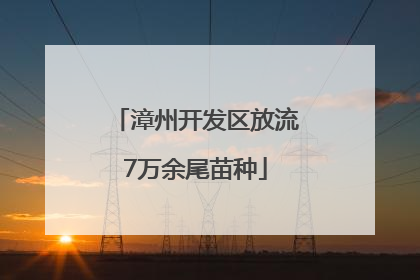 漳州开发区放流7万余尾苗种