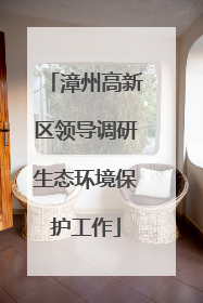 漳州高新区领导调研生态环境保护工作