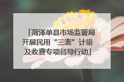 菏泽单县市场监管局开展民用“三表”计量及收费专项督导行动