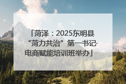 菏泽：2025东明县“菏力共治”第一书记·电商赋能培训班举办