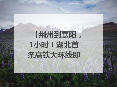 荆州到襄阳，1小时！湖北首条高铁大环线即将“画圆”