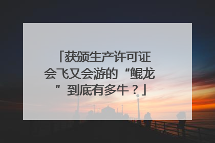 获颁生产许可证 会飞又会游的“鲲龙”到底有多牛？
