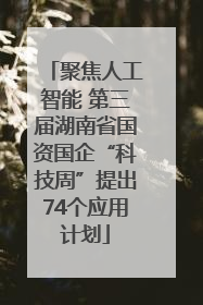 聚焦人工智能 第三届湖南省国资国企“科技周”提出74个应用计划