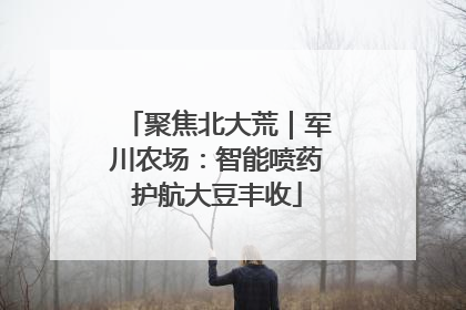 聚焦北大荒｜军川农场：智能喷药护航大豆丰收