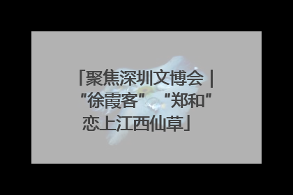 聚焦深圳文博会｜“徐霞客”“郑和”恋上江西仙草