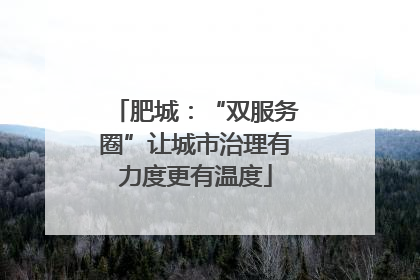 肥城：“双服务圈”让城市治理有力度更有温度