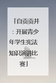 自贡贡井：开展青少年学生宪法知识演讲比赛