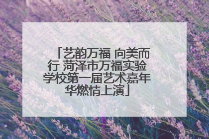 艺韵万福 向美而行 菏泽市万福实验学校第一届艺术嘉年华燃情上演