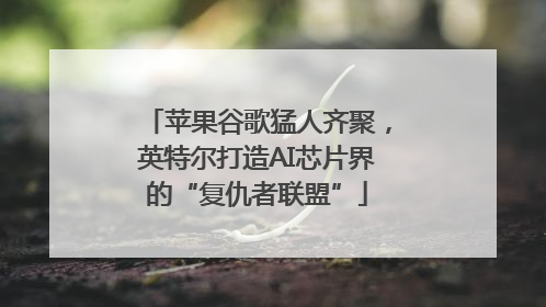 苹果谷歌猛人齐聚，英特尔打造AI芯片界的“复仇者联盟”