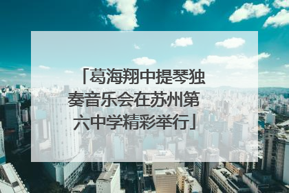 葛海翔中提琴独奏音乐会在苏州第六中学精彩举行