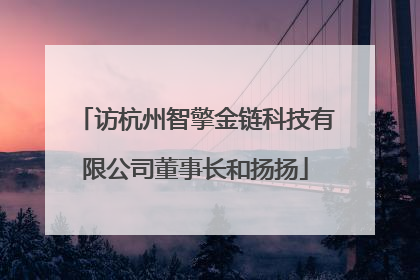 访杭州智擎金链科技有限公司董事长和扬扬