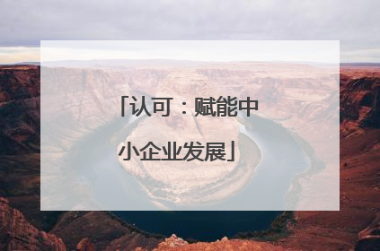 认可：赋能中小企业发展