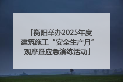 衡阳举办2025年度建筑施工“安全生产月”观摩暨应急演练活动