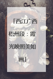 西江广西梧州段：霞光映照美如画