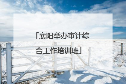 襄阳举办审计综合工作培训班