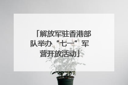 解放军驻香港部队举办“七一”军营开放活动