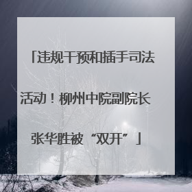 违规干预和插手司法活动！柳州中院副院长张华胜被“双开”