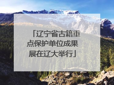 辽宁省古籍重点保护单位成果展在辽大举行