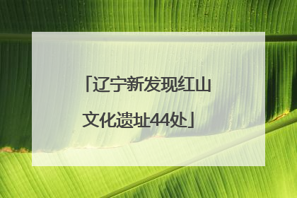 辽宁新发现红山文化遗址44处