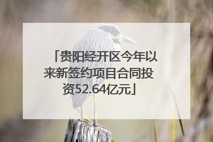贵阳经开区今年以来新签约项目合同投资52.64亿元