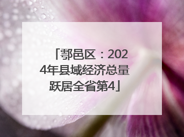 鄠邑区：2024年县域经济总量跃居全省第4