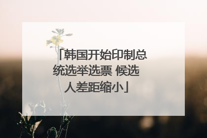 韩国开始印制总统选举选票 候选人差距缩小