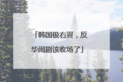 韩国极右翼，反华闹剧该收场了