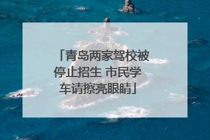 青岛两家驾校被停止招生 市民学车请擦亮眼睛
