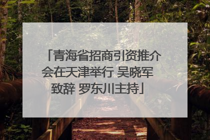 青海省招商引资推介会在天津举行 吴晓军致辞 罗东川主持
