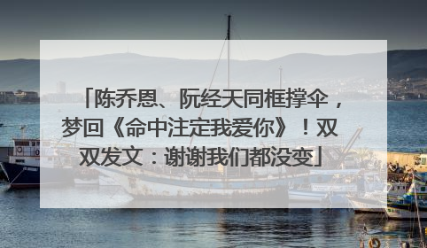 陈乔恩、阮经天同框撑伞，梦回《命中注定我爱你》！双双发文：谢谢我们都没变