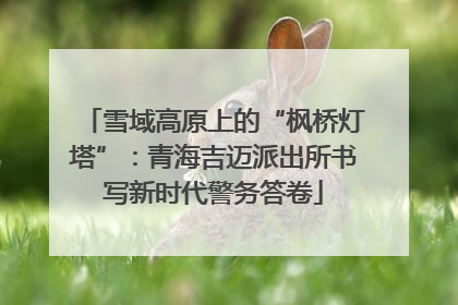 雪域高原上的“枫桥灯塔”：青海吉迈派出所书写新时代警务答卷