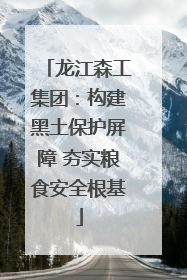 龙江森工集团：构建黑土保护屏障 夯实粮食安全根基