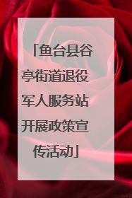 鱼台县谷亭街道退役军人服务站开展政策宣传活动