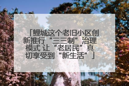 鲤城这个老旧小区创新推行“三三制”治理模式 让“老居民”真切享受到“新生活”