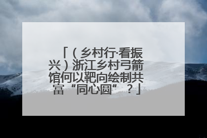 （乡村行·看振兴）浙江乡村弓箭馆何以靶向绘制共富“同心圆”？