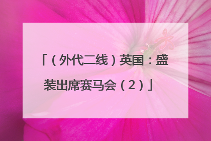 （外代二线）英国：盛装出席赛马会（2）