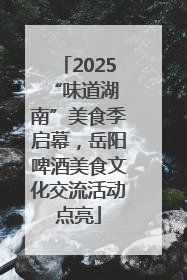 2025 “味道湖南”美食季启幕，岳阳啤酒美食文化交流活动点亮