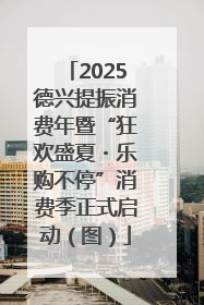 2025德兴提振消费年暨“狂欢盛夏・乐购不停”消费季正式启动（图）