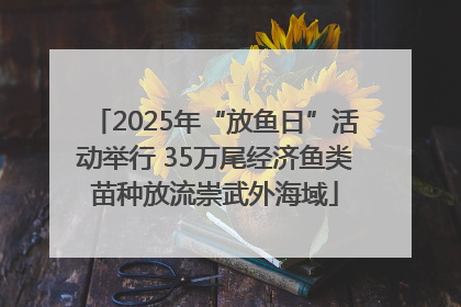 2025年“放鱼日”活动举行 35万尾经济鱼类苗种放流崇武外海域