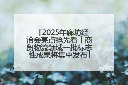 2025年廊坊经洽会亮点抢先看丨商贸物流领域一批标志性成果将集中发布